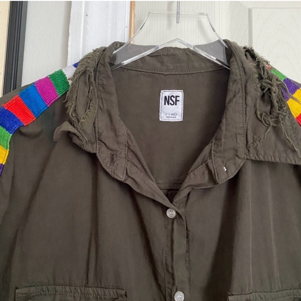 [Nsf] Surplus Distressed Button Up Olive Green - image 2
